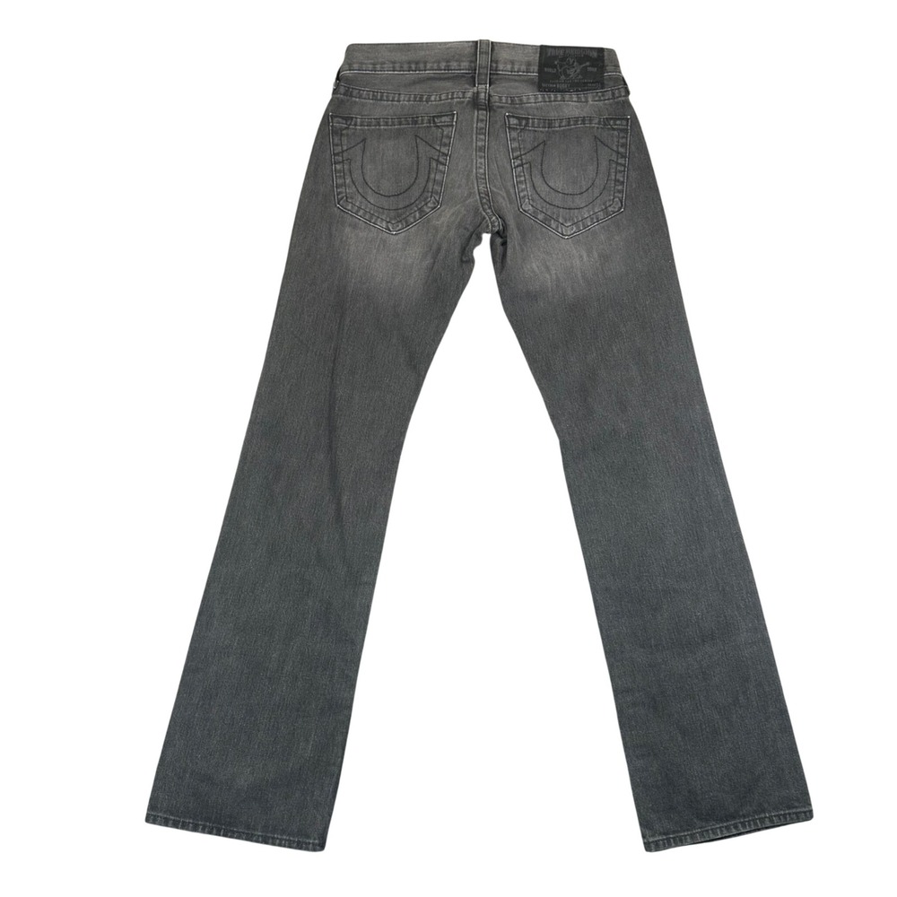 VTG True Religion Bobby Jeans Mens 30 Straight Leg Gray Faded Denim USA Made - Picture 11 of 12